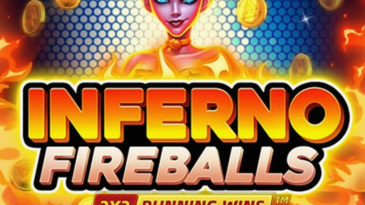 Ang visual na representasyon ng Inferno Fireballs slot na may mga nagniningas na simbolo.